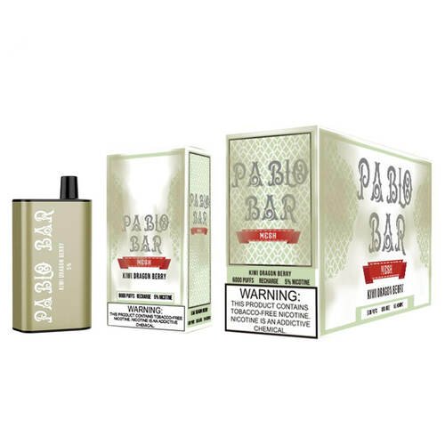 Pablo Bar Disposable Mesh Kiwi Dragon Berry 6000Puff 5% 5Ct