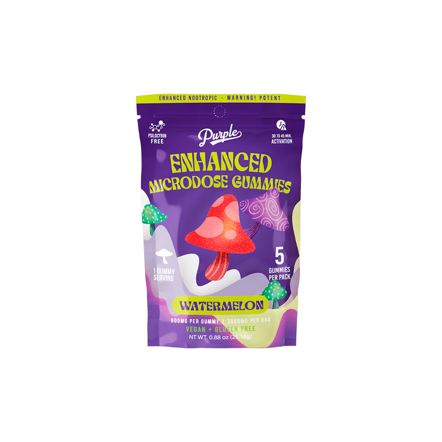 Purple Enhanced Microdose Gummie Watermelon 5-10Ct