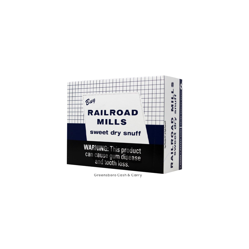 Rail Road Mills Sweet Dry Snuff Pocket Cans 12Ct