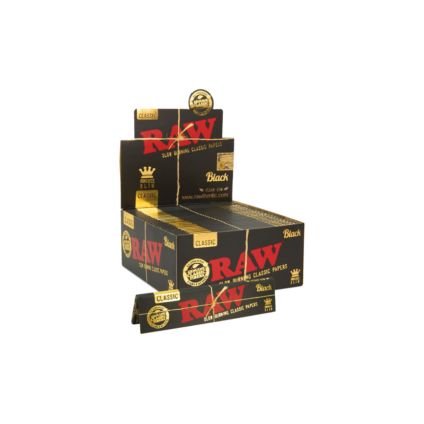 Raw Black Classic Papers Kingsize Slim Black 50Ct