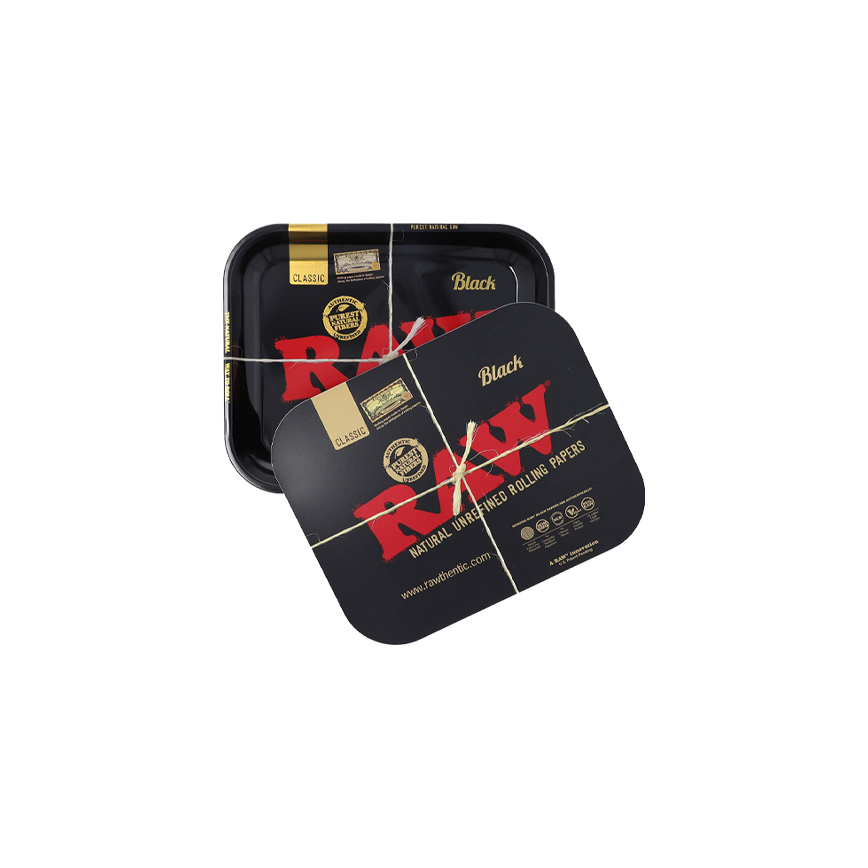 Raw Black Metal Tray With Magnet Lid