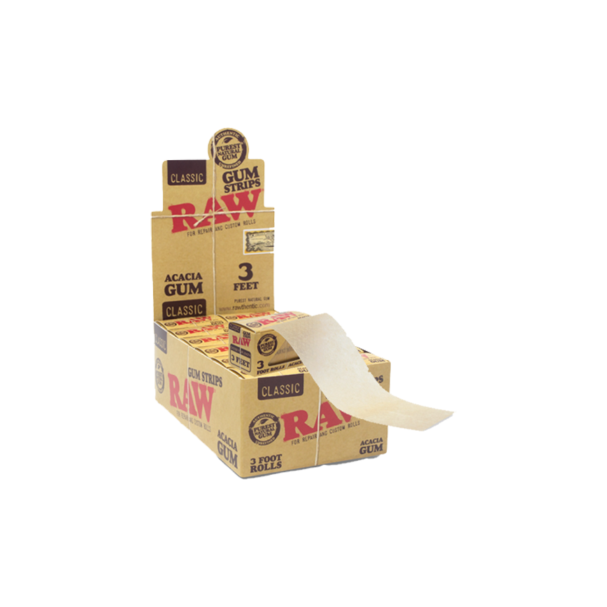 Raw Classic Gum Strips Acacia Gum 3 Feet 24Ct