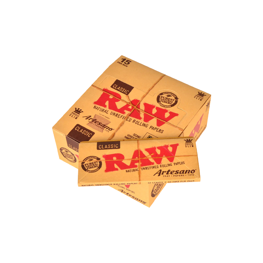 Raw Classic Rolling Paper Artesano King Size Slim 15Ct