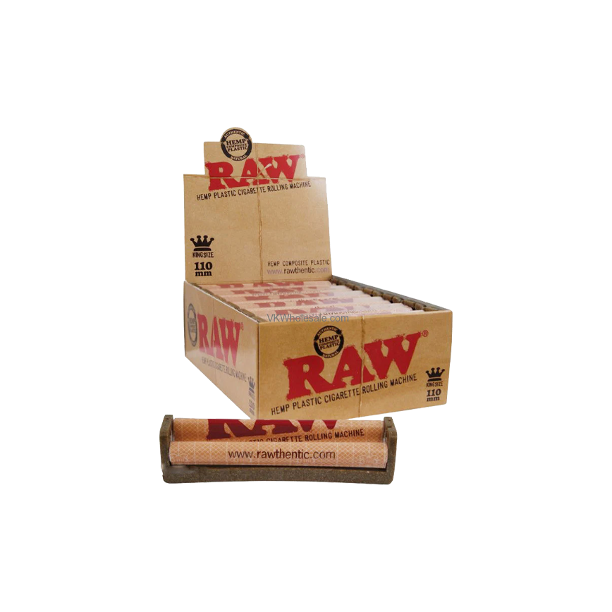 Raw Hemp Plastic Cigarette Rolling Machine 110mm King Size 12Ct
