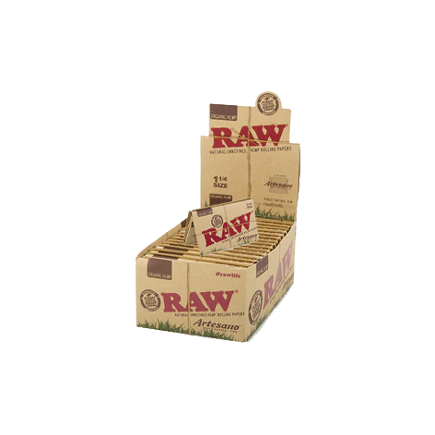 Raw Hemp Rolling Papers Artesano 1 1-4Size 15Ct