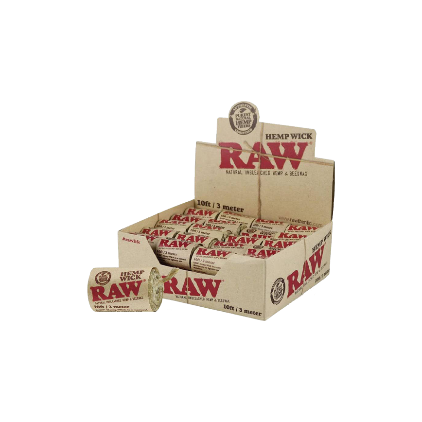Raw Hemp Wick Unbleached Hemp & Beeswax 10ft - 3 meter 40Ct