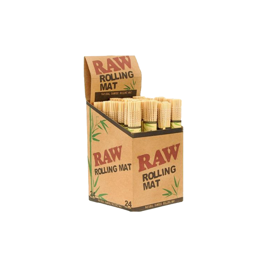 Raw Natural Bambo Rolling Mat 24Ct