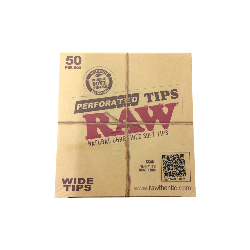 Raw Perforated Tips Wide Tips 50Ct
