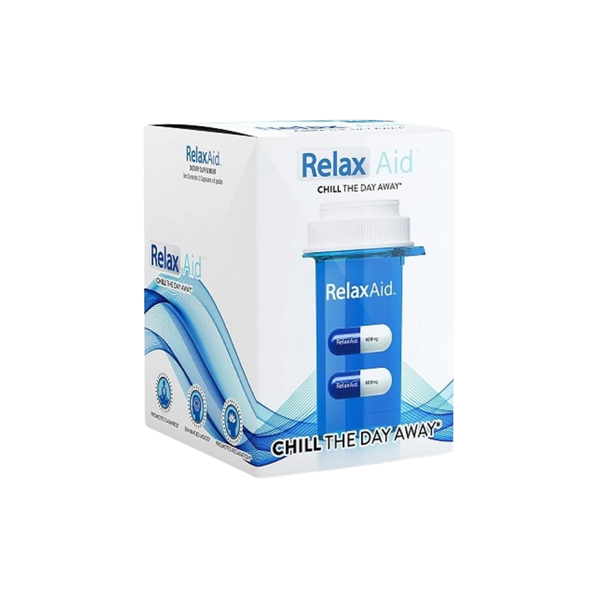 Relax Aid Chill The Day Away 2 كبسولة 600 ملغ 6 قيراط