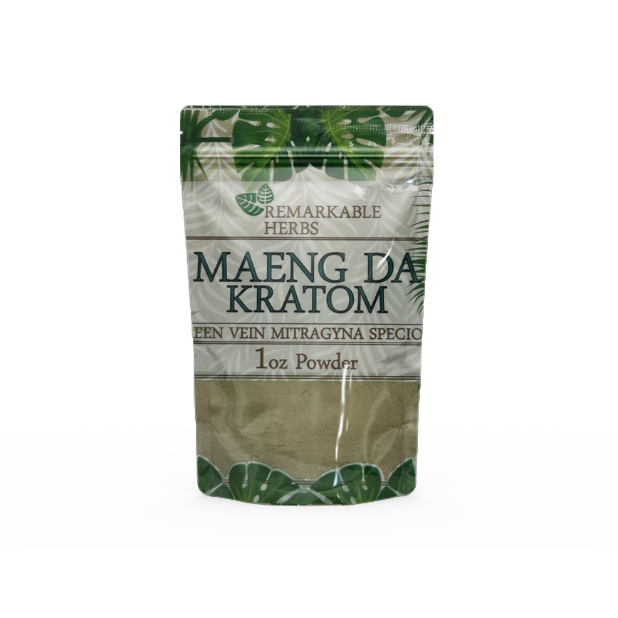 الأعشاب الرائعة Maeng Da Kratom Green Vein Mitragyna Speciosa