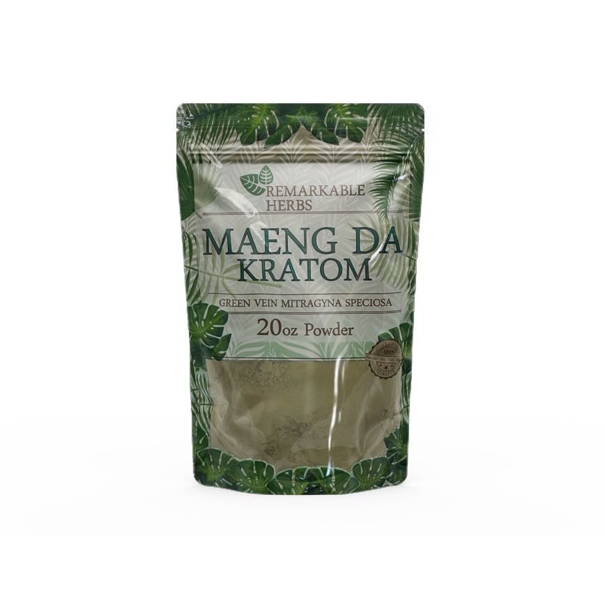 الأعشاب الرائعة Maeng Da Kratom Green Vein Mitragyna Speciosa