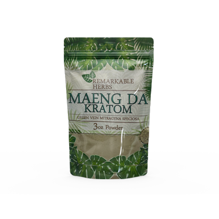 الأعشاب الرائعة Maeng Da Kratom Green Vein Mitragyna Speciosa