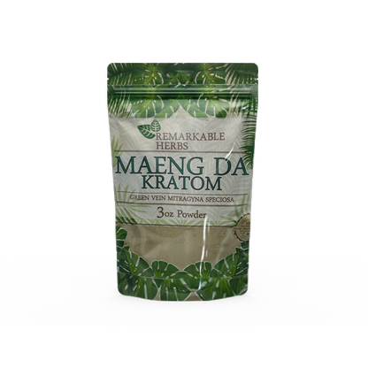 الأعشاب الرائعة Maeng Da Kratom Green Vein Mitragyna Speciosa