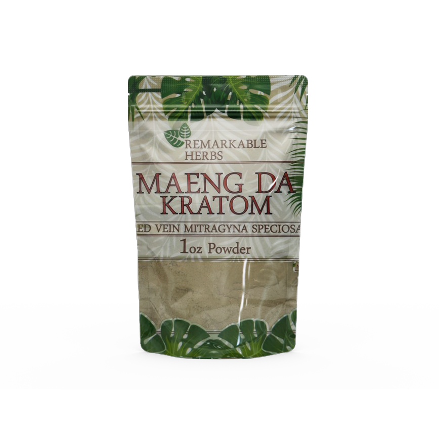 Remarkable Herbs  Maeng Da Kratom Red Vein Mitragyna Speciosa