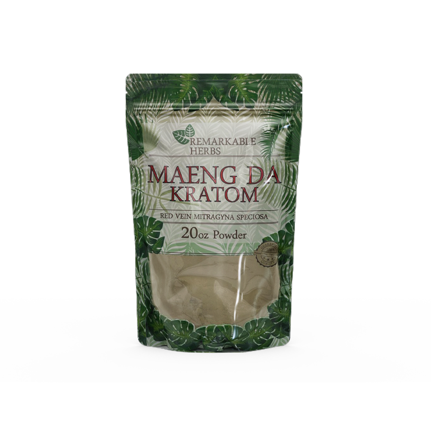 Remarkable Herbs  Maeng Da Kratom Red Vein Mitragyna Speciosa
