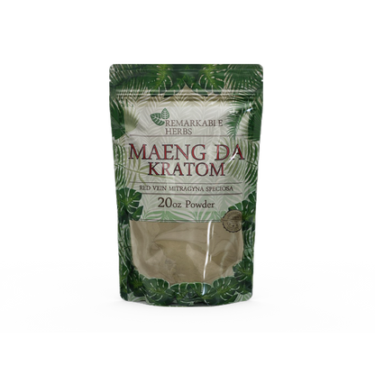 Remarkable Herbs  Maeng Da Kratom Red Vein Mitragyna Speciosa