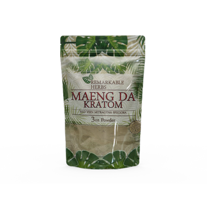 Remarkable Herbs  Maeng Da Kratom Red Vein Mitragyna Speciosa