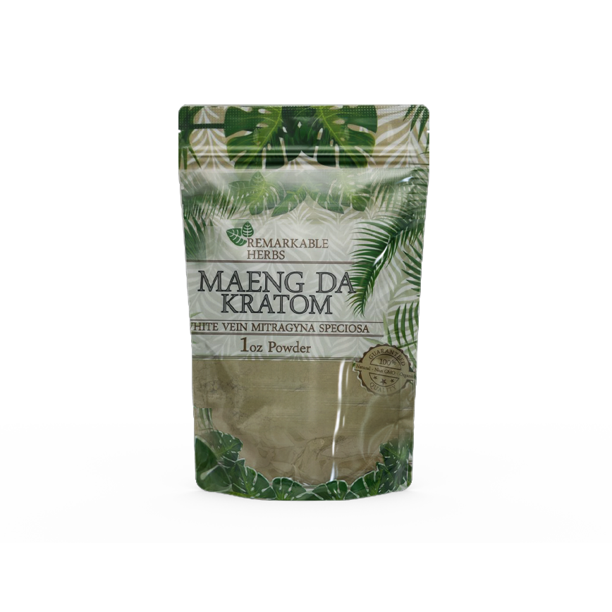 Remarkable Herbs  Maeng Da Kratom White Vein Mitragyna Speciosa