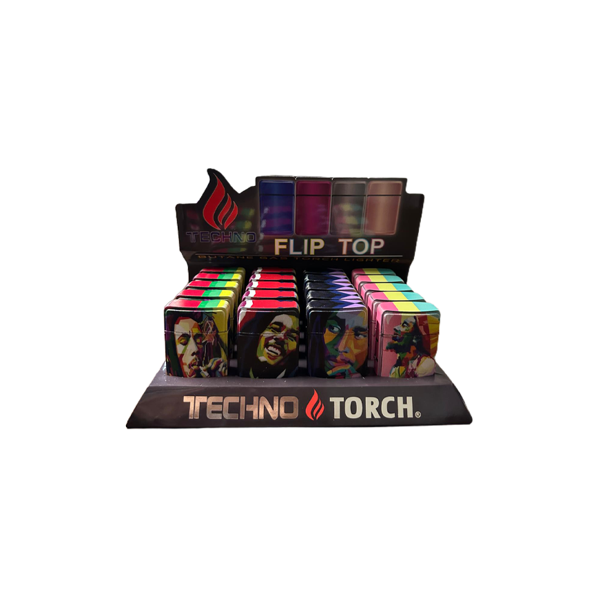 Techno Flip Top Torch Lighter 20Ct