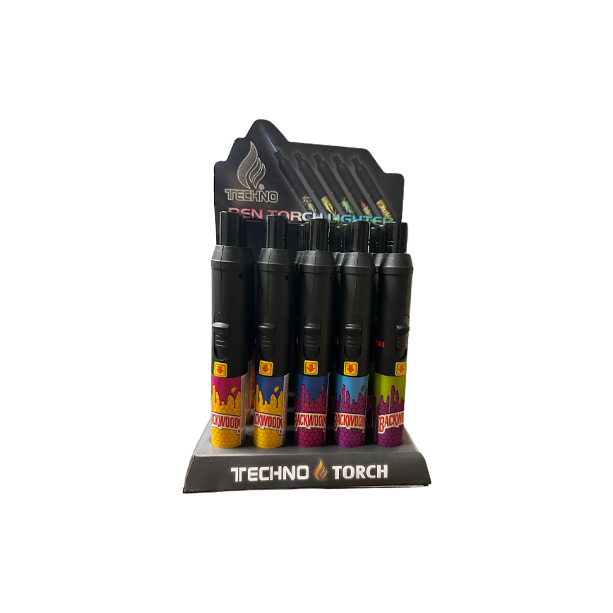 Techno Torch Backwood Pen Torch Lighters 15Ct