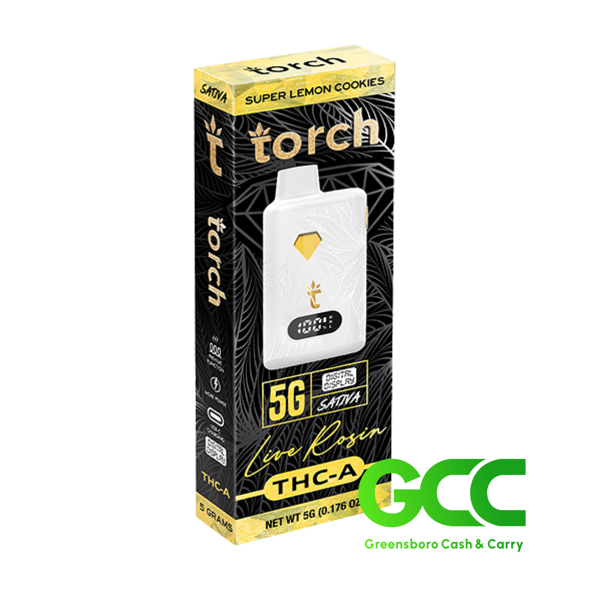 Torch THC-A Super Lemon Cookies Sativa 5g 5Ct
