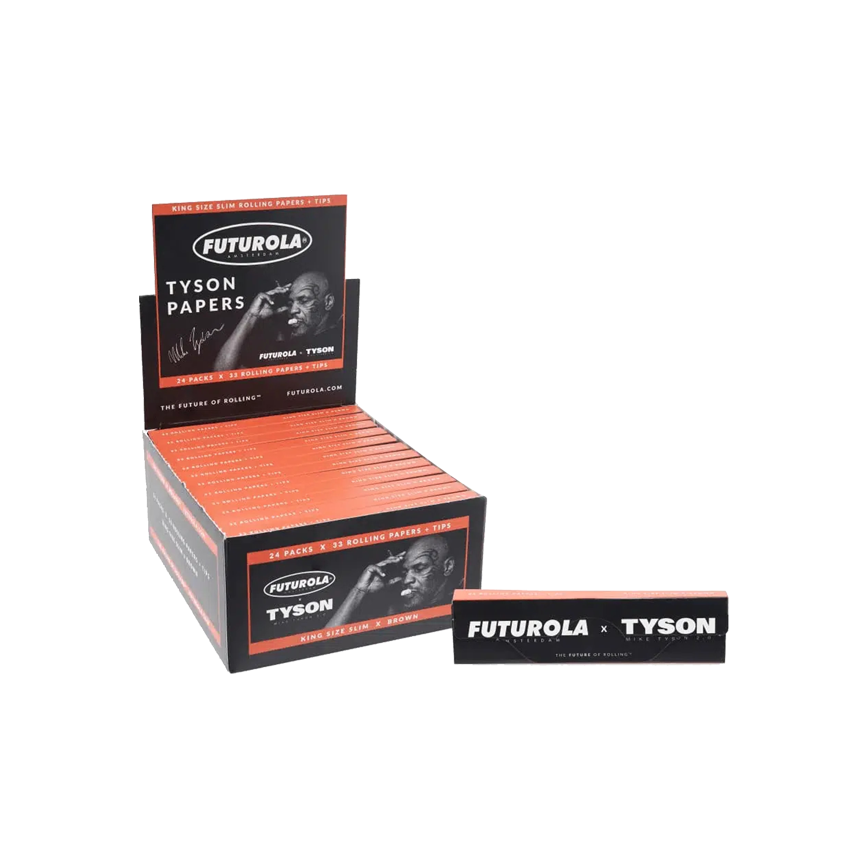 Tyson Futurola Rolling Papers + Tips King Size 24Ct