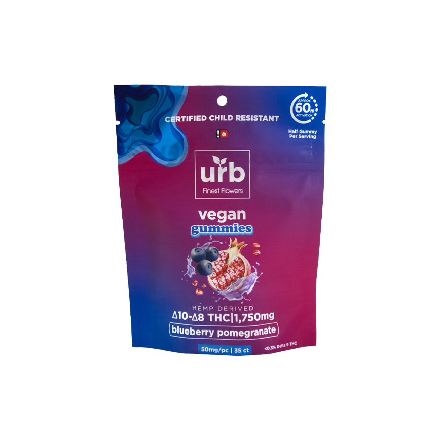 URB  10 & 8 THC Vegan Gummies 1750mg