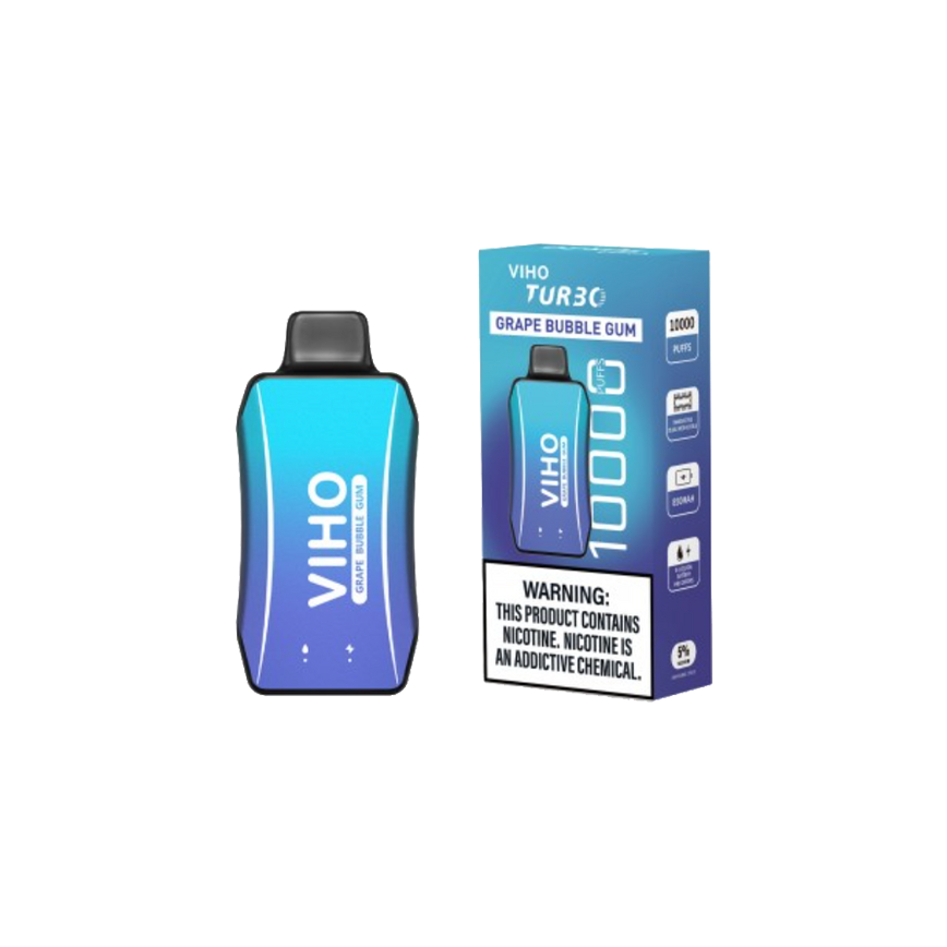 Viho Turbo Grape Bubble Gum 10000Puff 5% 5Ct