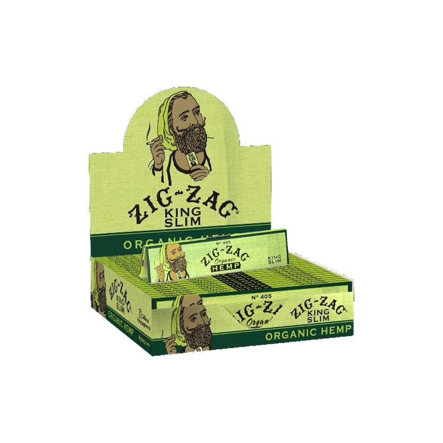 Zig Zag Organic Hemp King Slim Cigarette Papers 24Ct