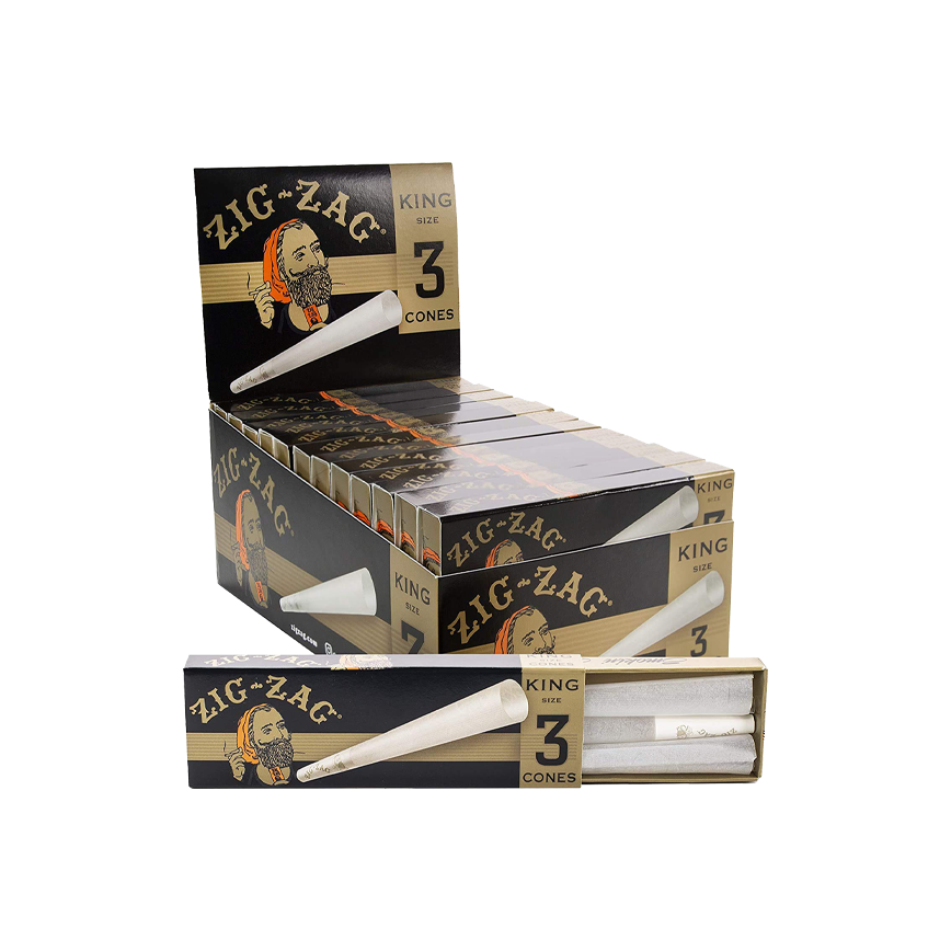 Zig Zag Ultra Thin Cones King Size 3 - 24Pack