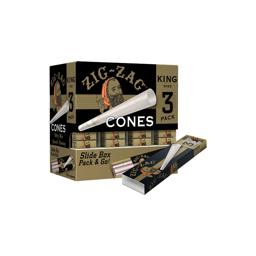Zig Zag Ultra Thin Cones King Size 3 - 36Pack