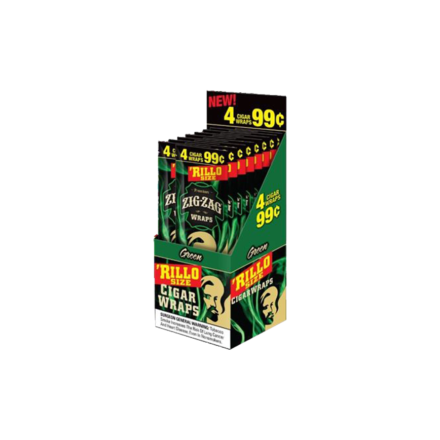 غلاف متعرج باللون الأخضر 4/99 سنت